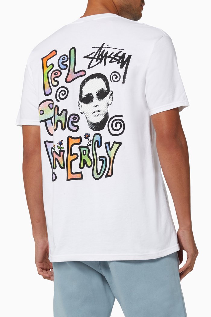 

Energy Printed T-shirt in Cotton, White
