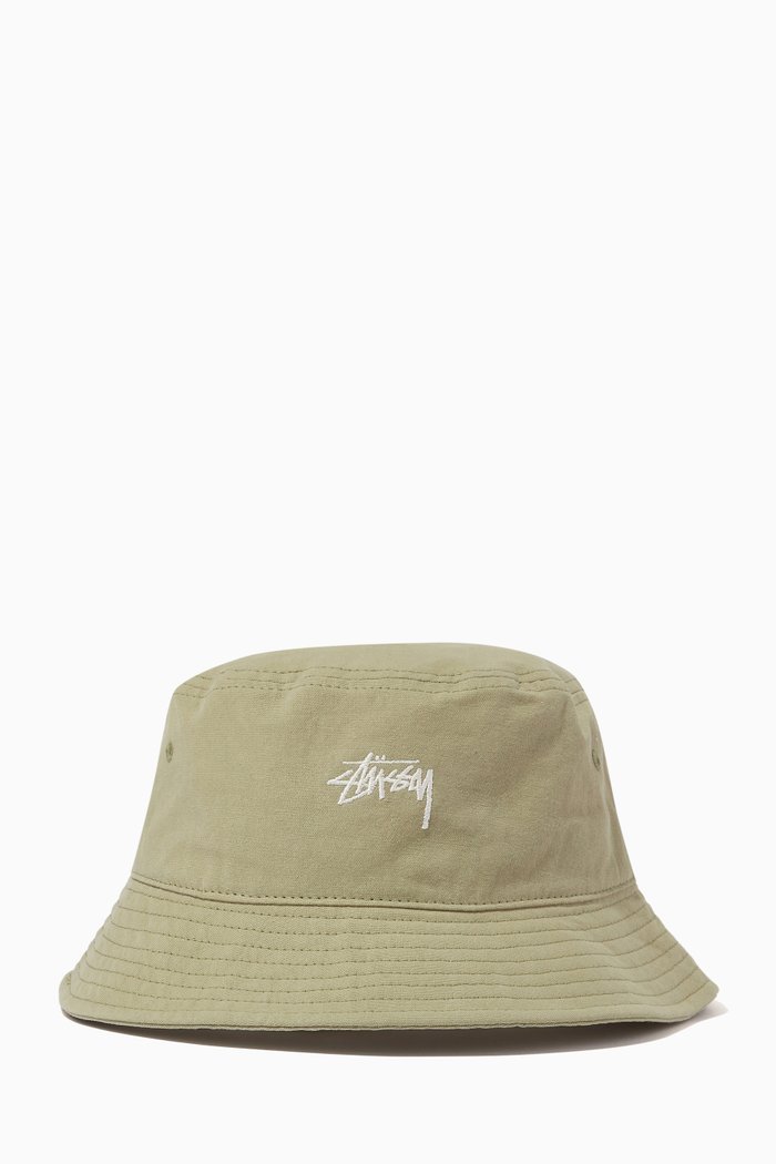 

Logo Bucket Hat in Canvas, Green