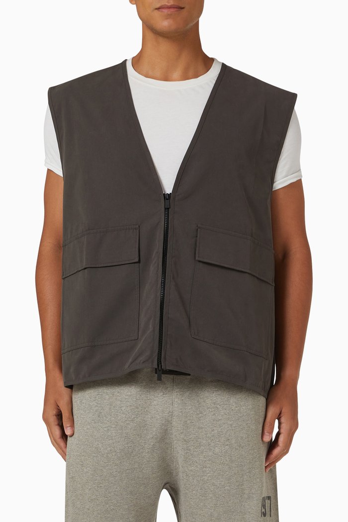 

Work Vest in Cotton Blend, Black