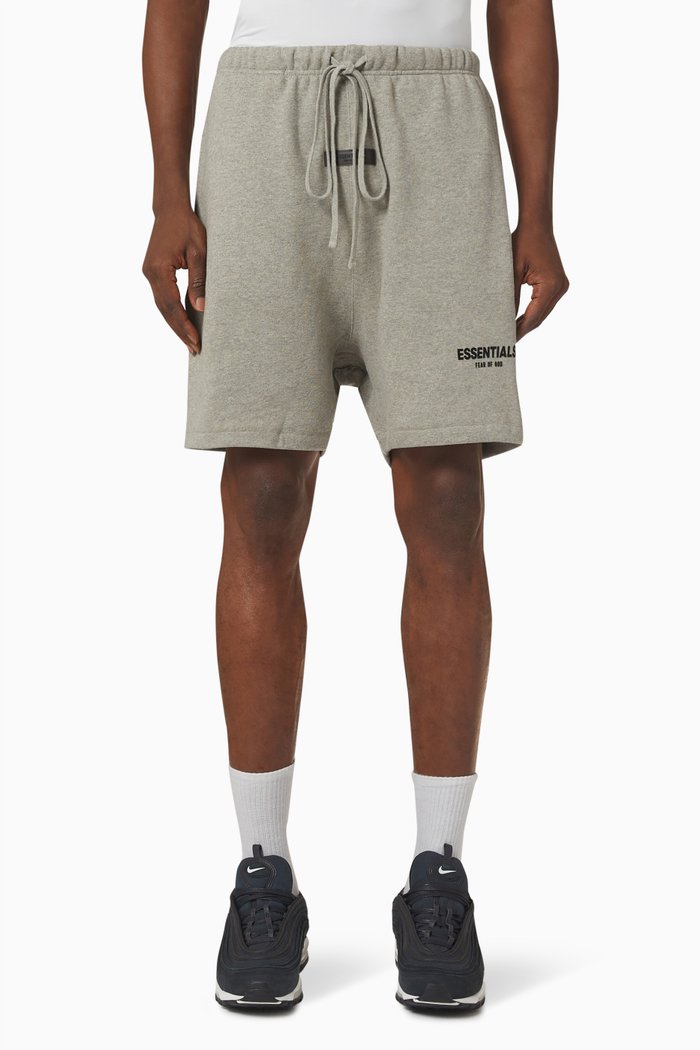 Essentials Sweatshorts in Fleece Jersey, Grey
