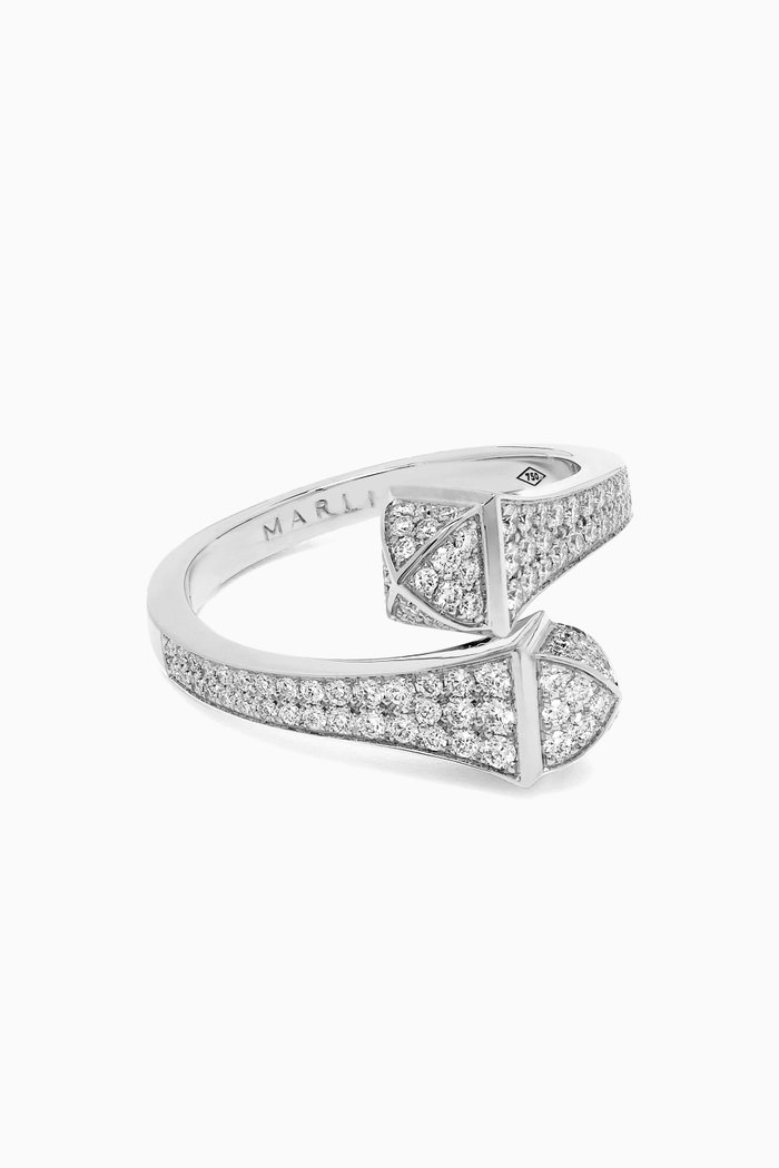 

Cleo Diamond Ring in 18kt White Gold, Silver