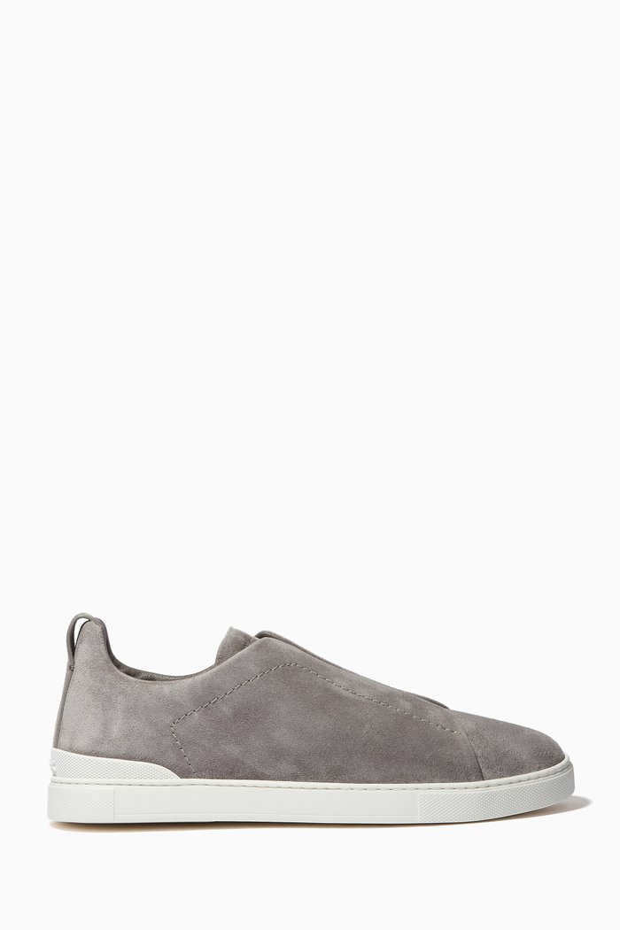 

Triple Stitch Sneakers in Suede, Brown