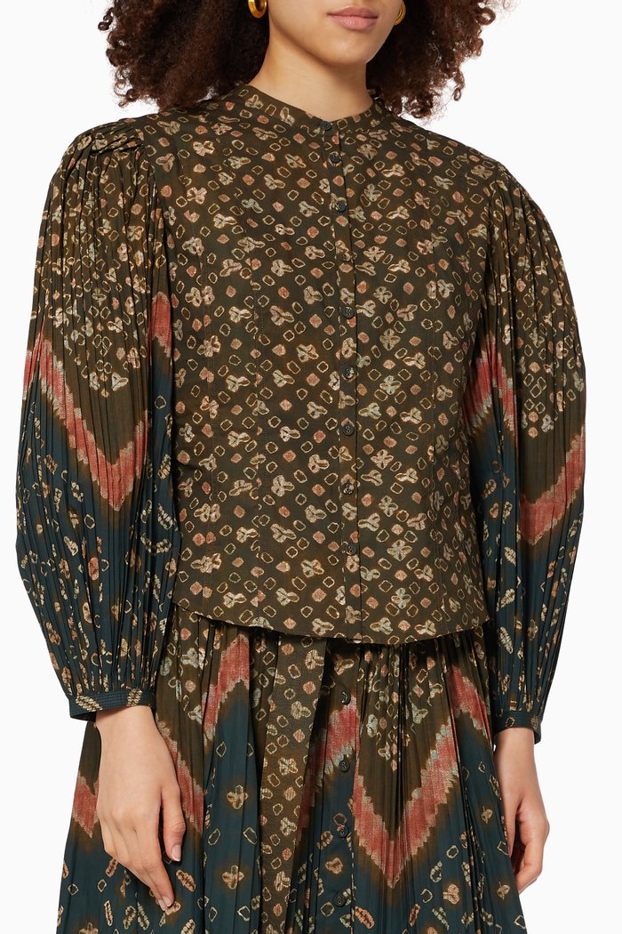 

Rami Blouse in Cotton, Brown