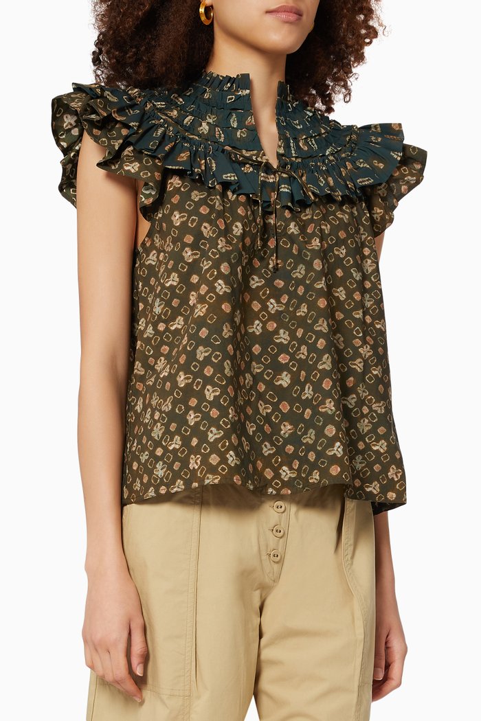 

Solina Top in Cotton, Brown