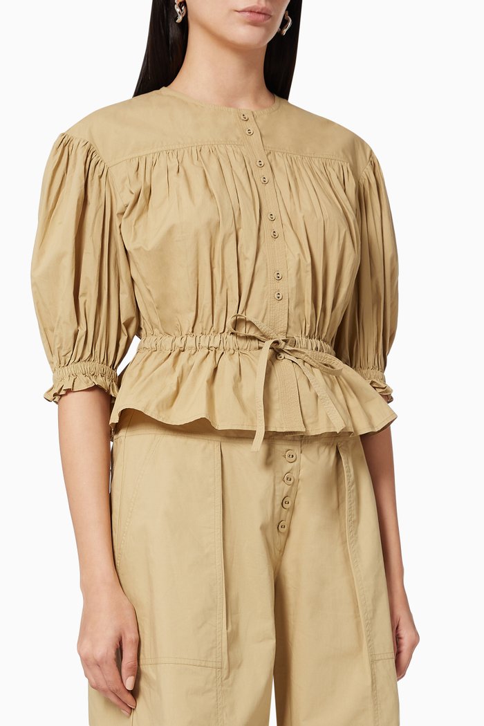 

Minnie Blouse in Cotton, Neutral