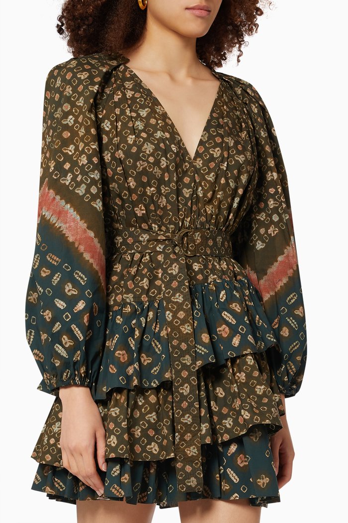 

Miranda Dress in Cotton Poplin, Brown