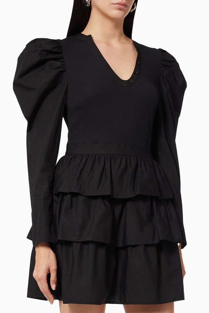

Amiri Dress in Cotton, Black