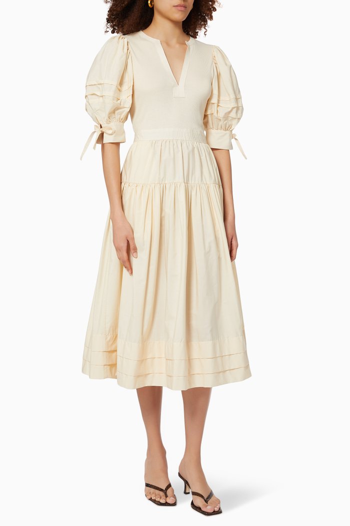 

Cintia Dress in Cotton Poplin, Neutral