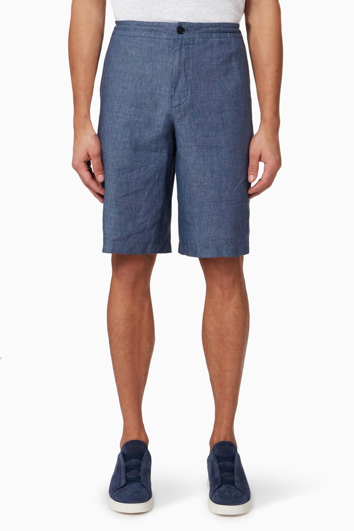 

Shorts in Linen, Blue
