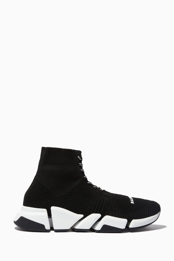 

Speed 2.0 Lace-up Sneakers in Recycled Knit, Black