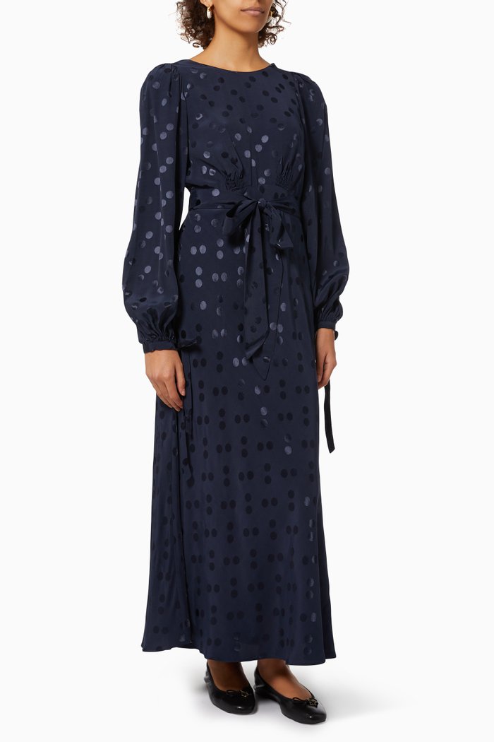 

Livela Maxi Dress in Chiffon, Blue