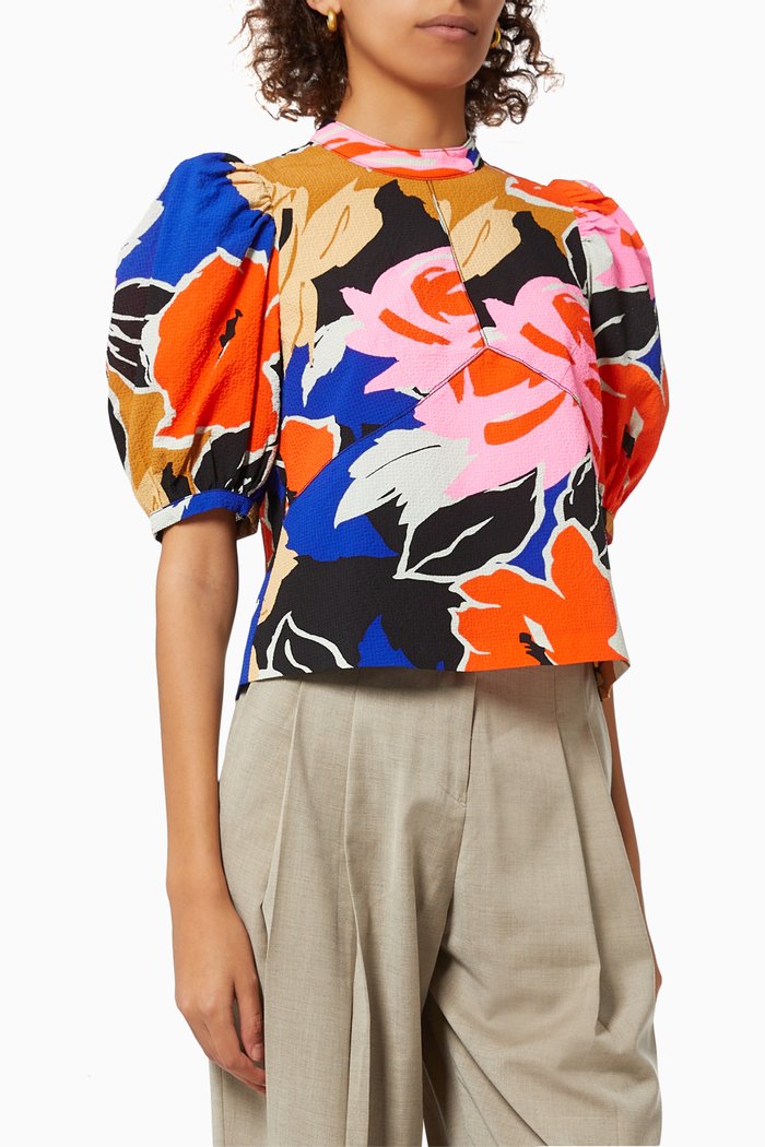 

Azura Top in Textured Crepe, Black