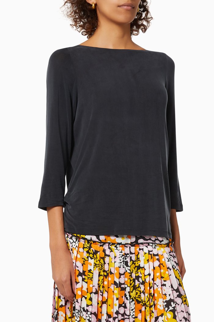 

Niylah Top in Jersey, Black