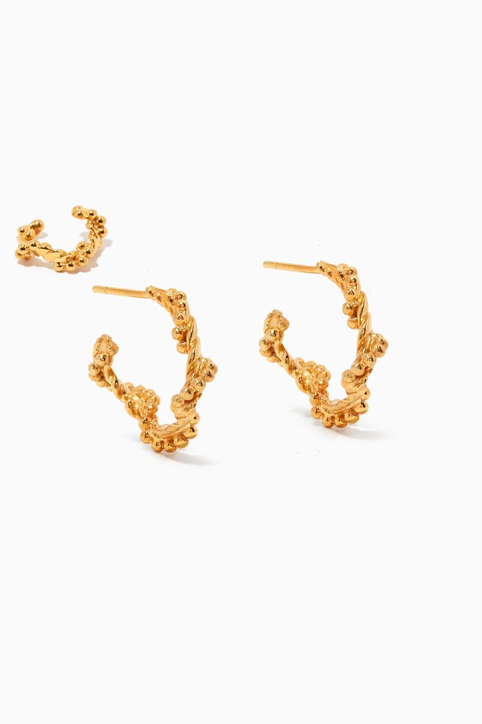 

Twisted Wire Hoop Ear Set in 18kt Gold Plated Brass