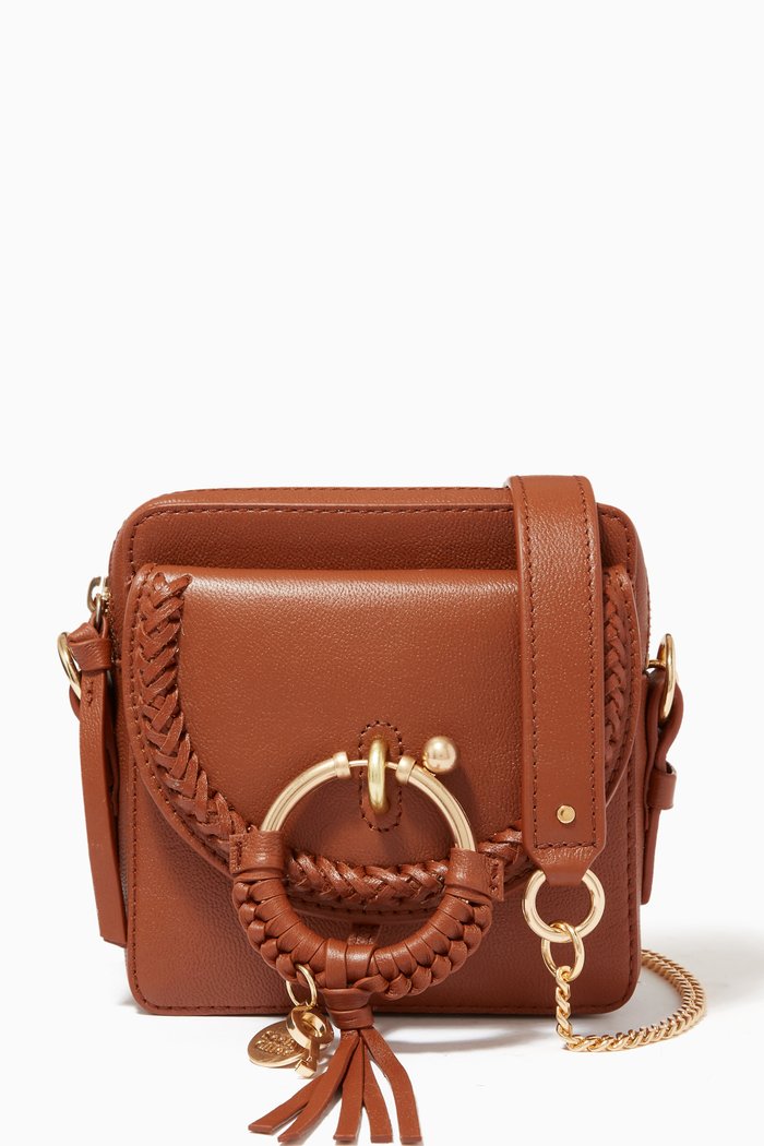 

Joan Camera Bag in Braided Small Grain Cowhide, Brown