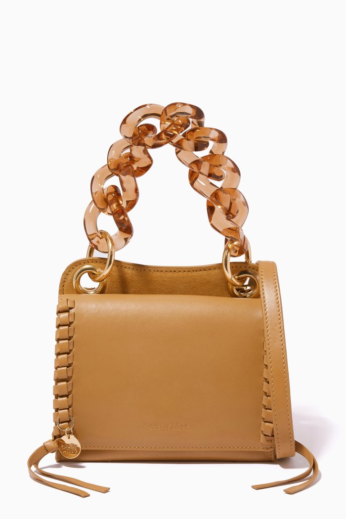 

Mini Tilda Crossbody Bag in Suede & Grained Leather, Brown