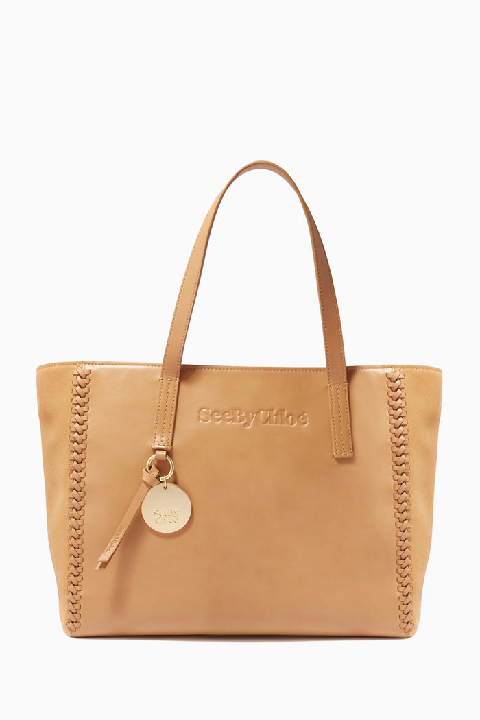 

Tilda Tote in Smooth & Suede Cowhide, Brown
