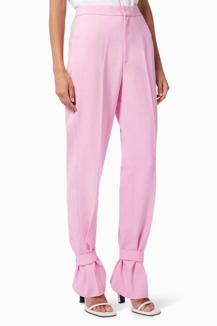 

Aleksit Straight Leg Trouser with Ankle Tab, Pink