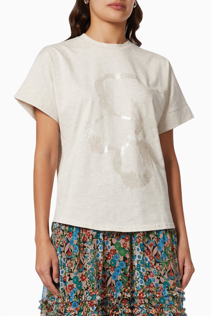 

Bellaz T-shirt in Cotton Blend Jersey, Neutral
