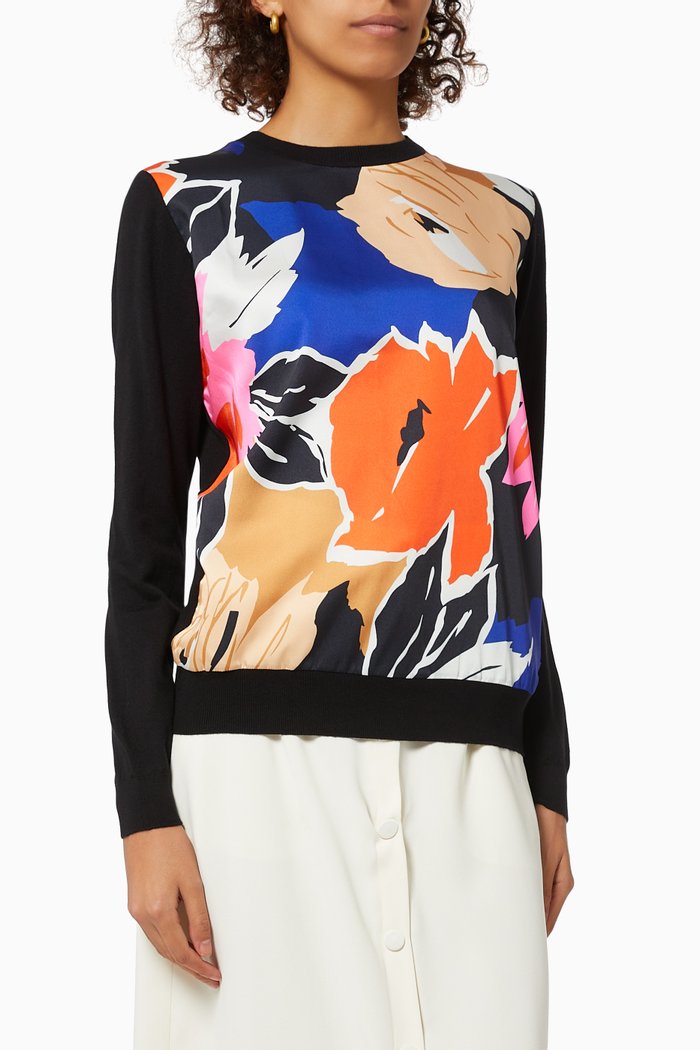 

Payzlee Jumper in Silk-blend Jersey, Black