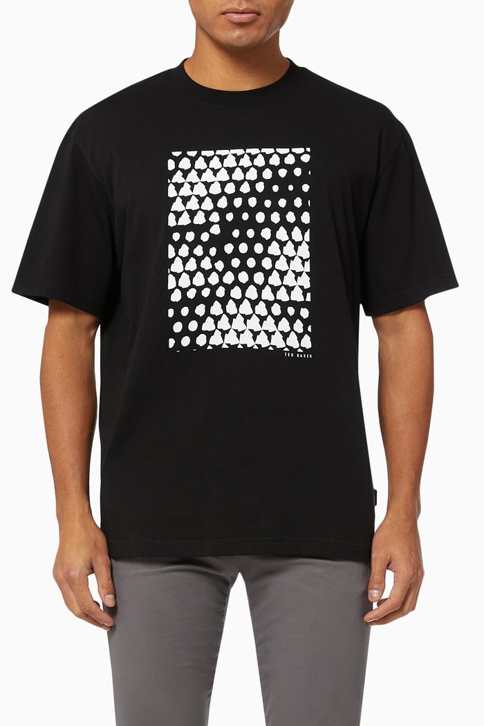 

Snowhil Graphic T-shirt in Organic Cotton, Black