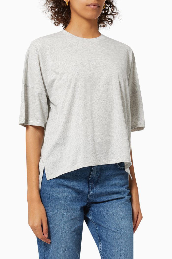 

Avann Boxy T-shirt in Organic Cotton, Grey