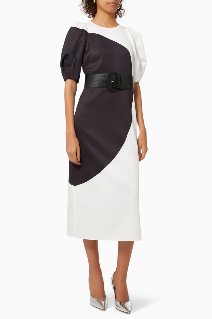 

Semona Dress in Crepe, White