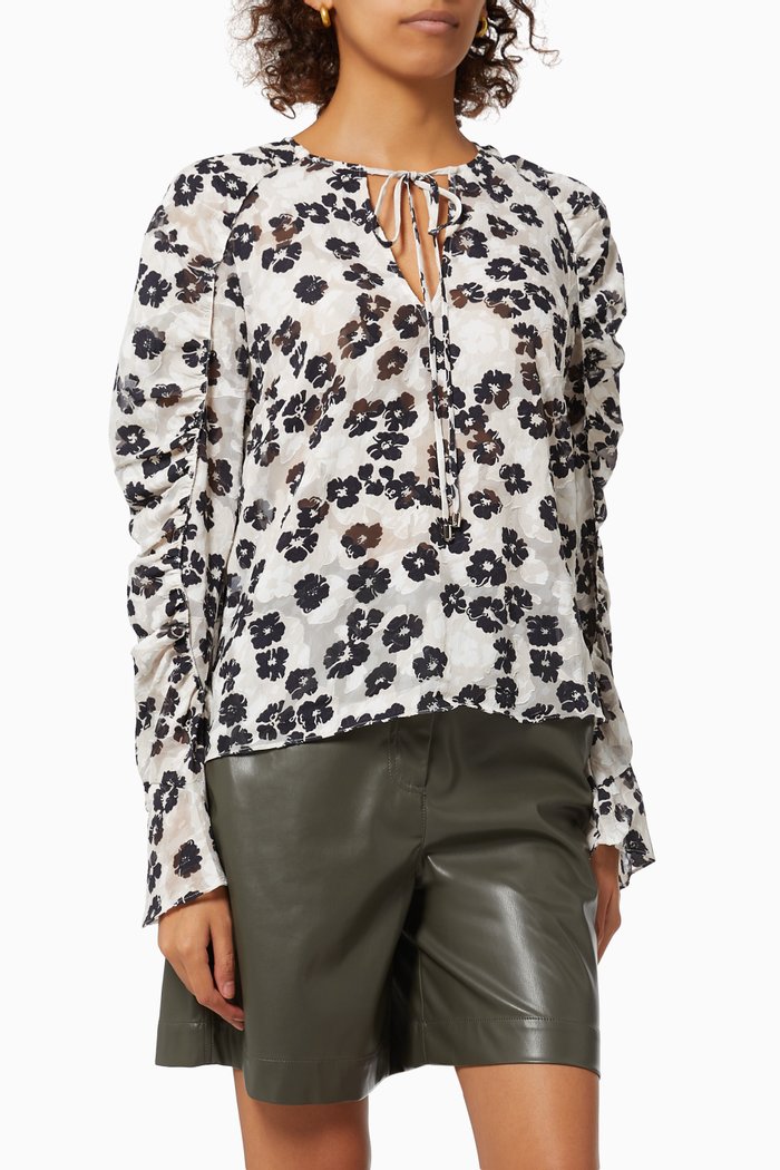 Taurius Top in Chiffon, Multicolour