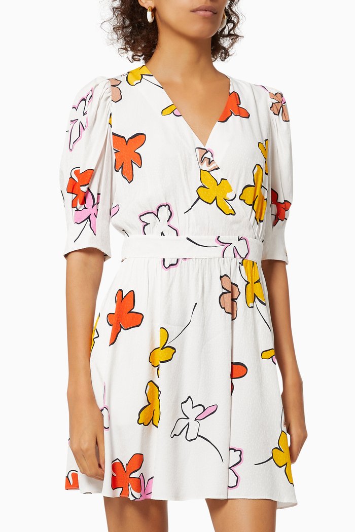

Wesllie Mini Dress in Viscose, White