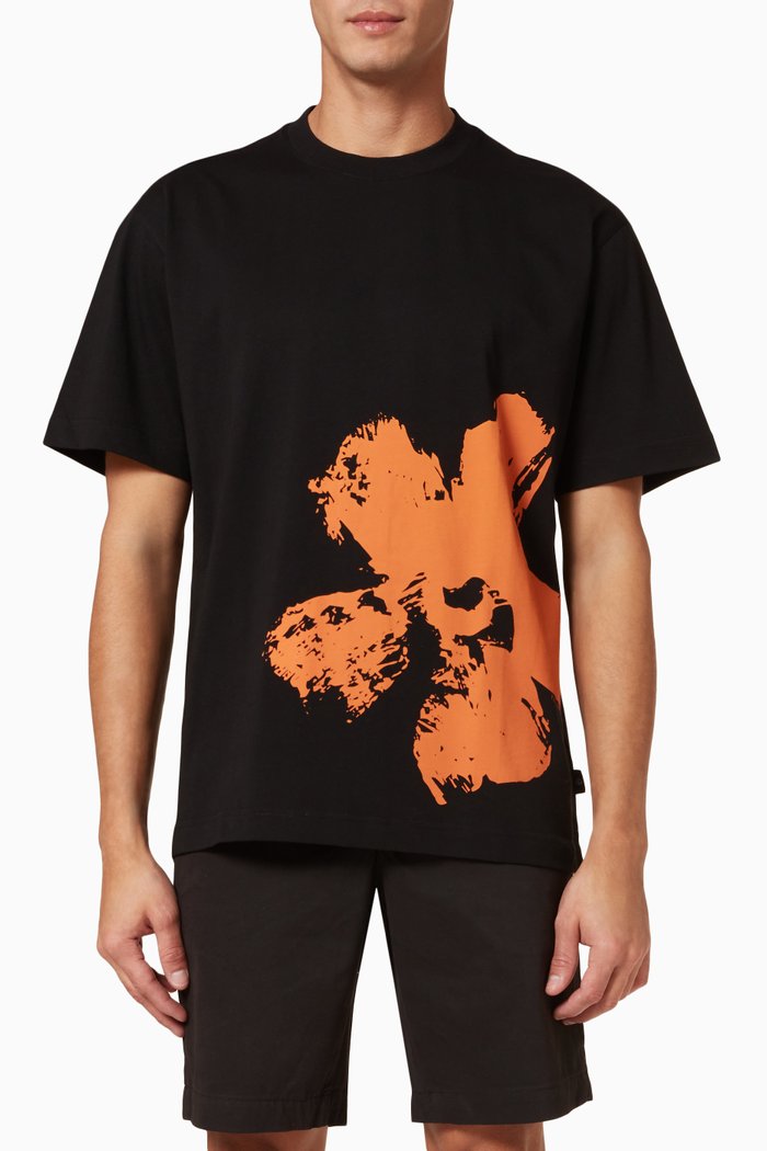 

Polpero Graphic T-shirt in Cotton Jersey, Black
