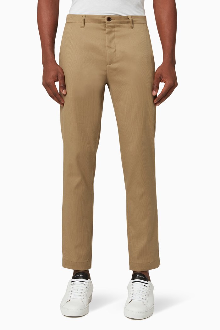 

Boxwel Camburn Fit Textured Pants in Cotton-blend Twill, Brown
