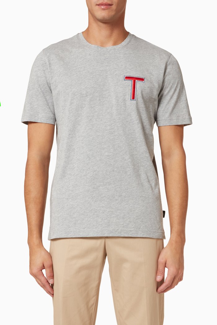 

Tedford Varsity T-shirt in Cotton Jersey, Grey