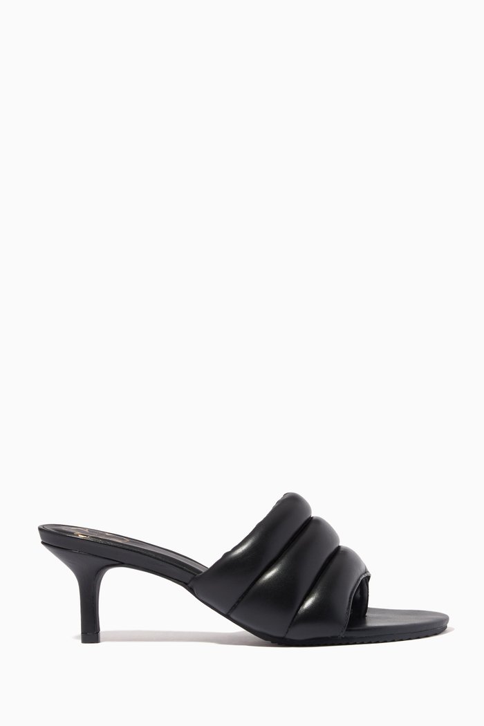 

Lyna Mule Sandals in Leather, Black