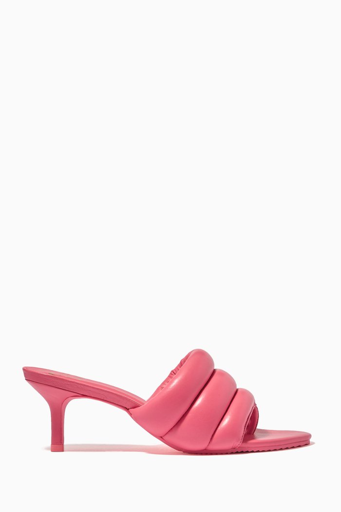 

Lyna Mule Sandals in Leather, Pink