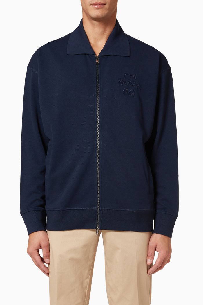 

Lymn Graphic Jacket in Jersey, Blue