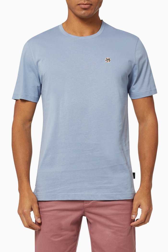 

Oxford Badge T-shirt in Organic Cotton Jersey, Blue