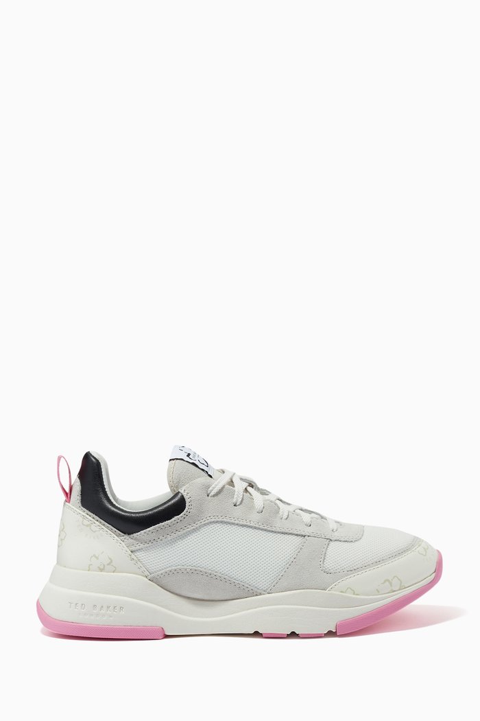 

Tabbiy Sneakers In Mesh & Suede, White