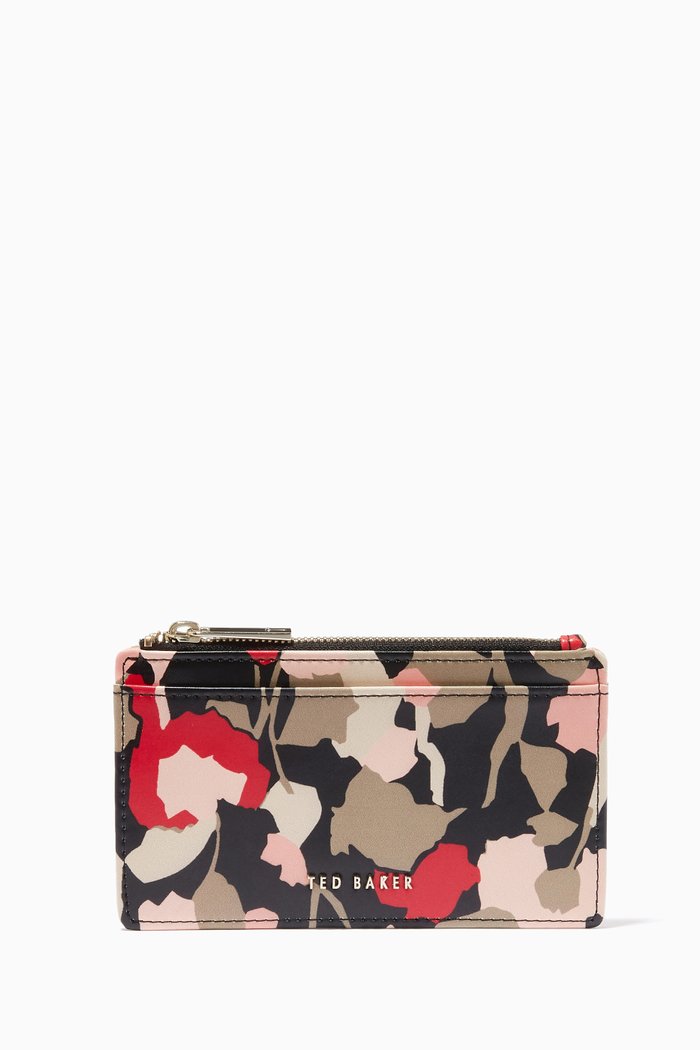 

Felixxa Zip Card Holder in Retro Flood Leather, Black