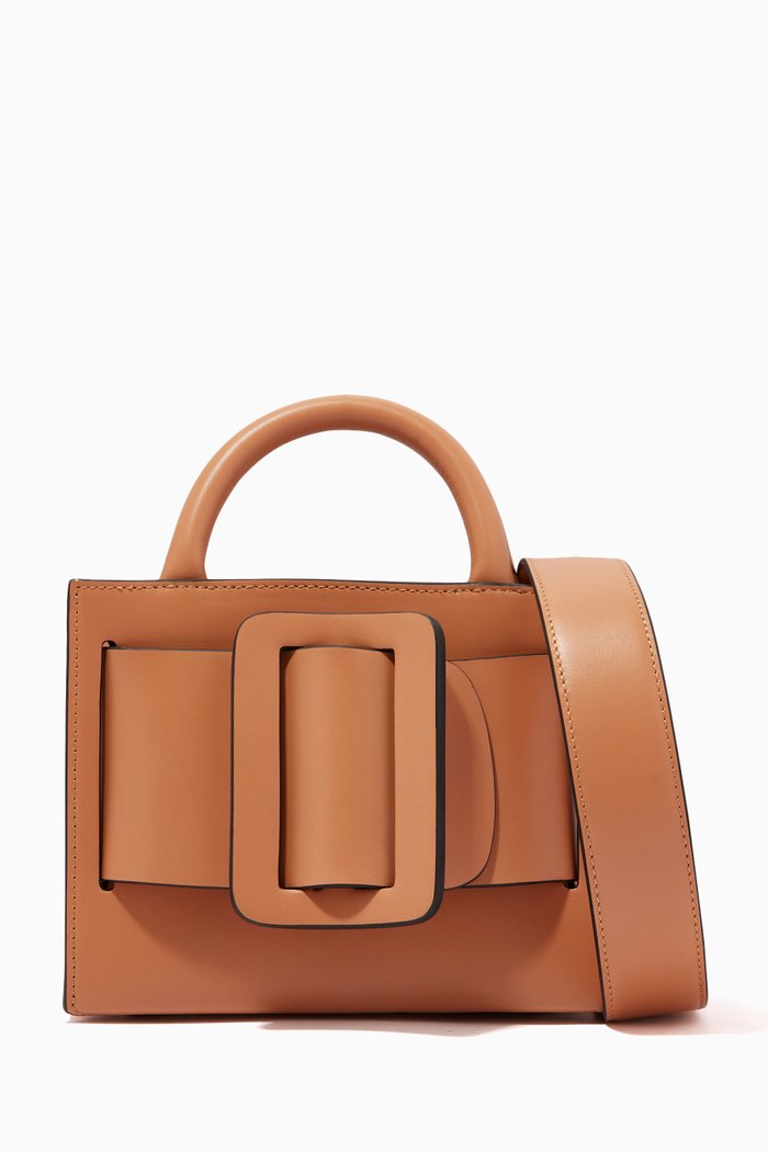 Bobby 18 Tote Bag in Palmellato Calfskin, Neutral