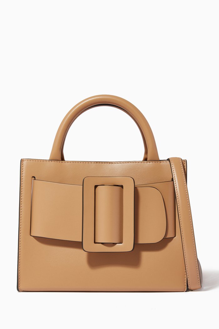 Bobby 23 Tote Bag in Palmellato Calfskin, Neutral