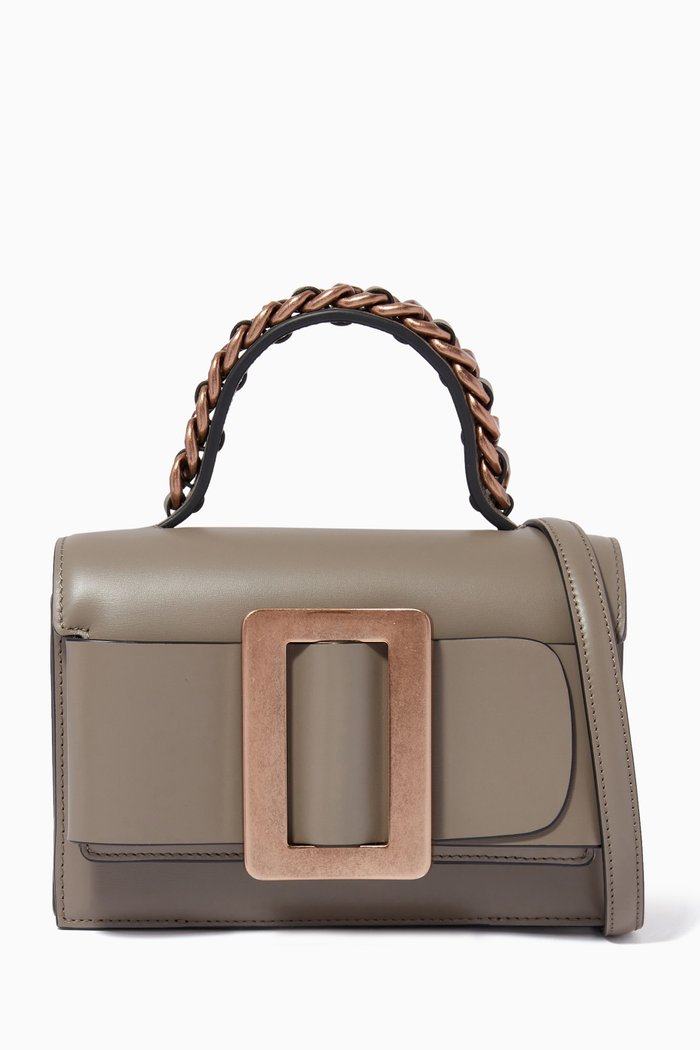

Fred 19 Top Handle Bag in Calfskin, Grey