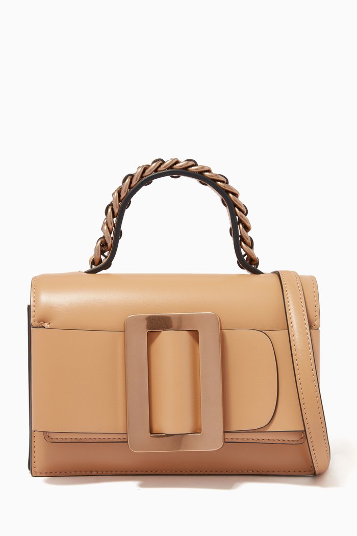 

Fred 19 Top Handle Bag in Palmellato Calf Leather, Neutral