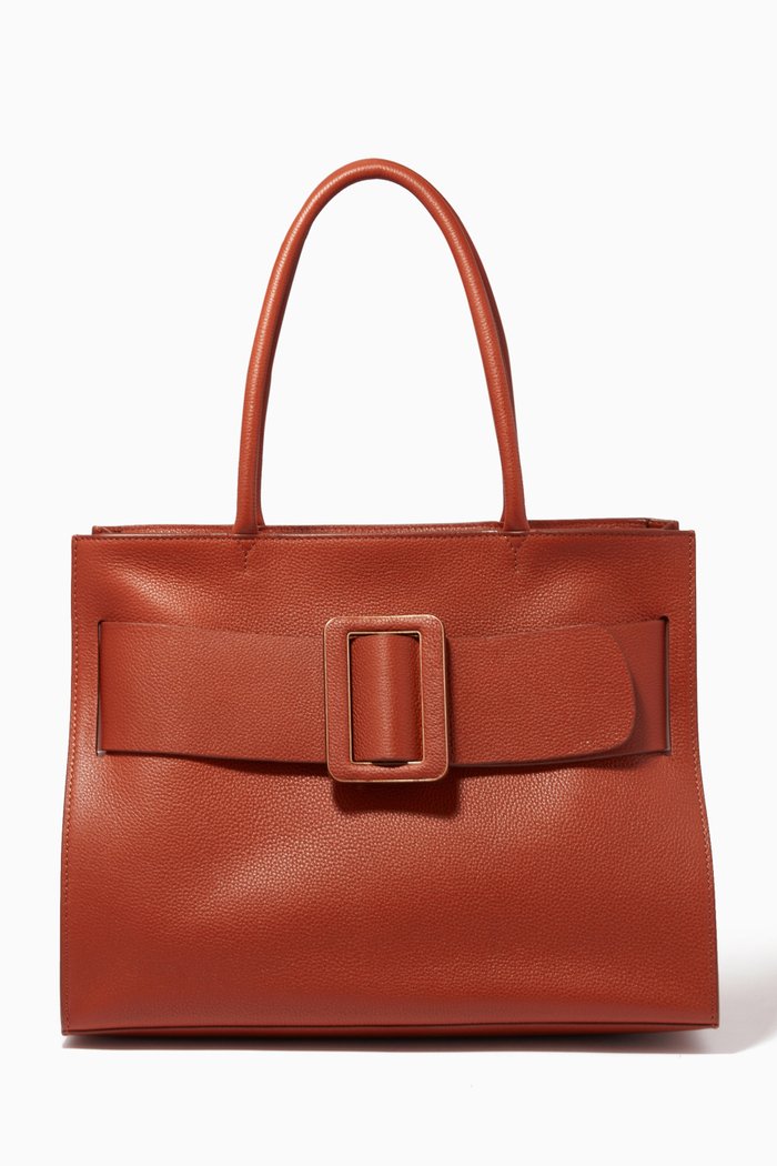 

Bobby Soft Tote Bag in Calfskin, Brown