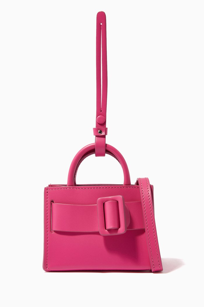 

Bobby Charm Bag in Calfskin Leather, Pink