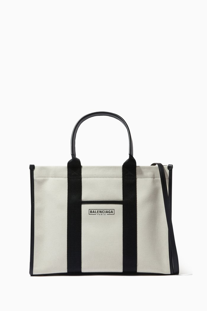 

Hardware Tote Bag in Cotton Canvas, Neutral