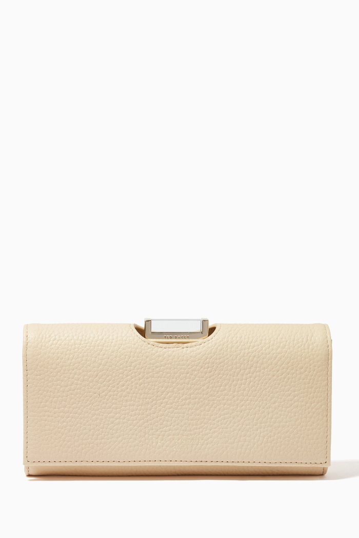 

Bita Large Bobble Purse in Leather, Neutral