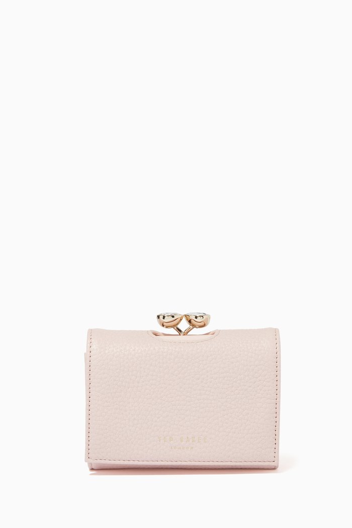 

Aleysha Teardrop Crystal Mini Bobble Purse in Leather, Pink