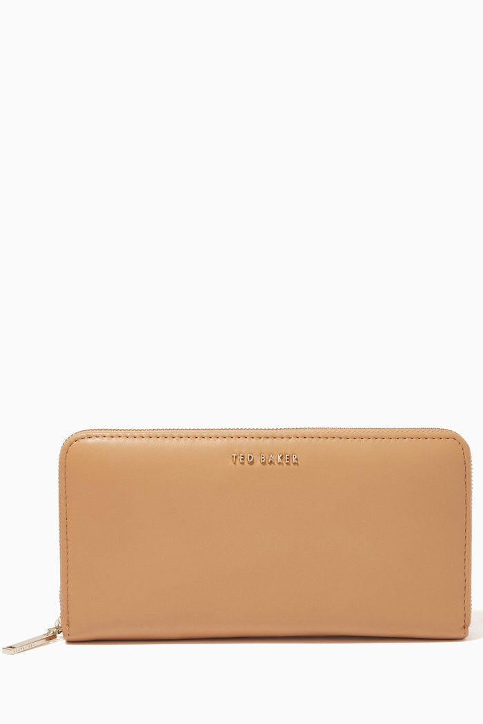 

Garcey Large Purse in Leather, Yellow