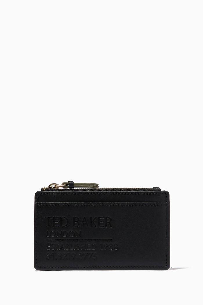 

Darcena Zip Coin Purse in Leather, Black