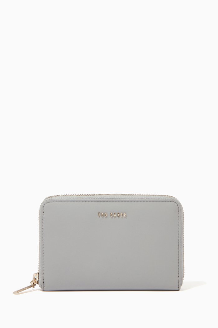 

Garceta Midi Purse in Leather, Grey